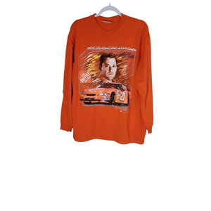 Winners Circle Tony Stewart Vintage Tee‎ Shirt Men's Size Large Orange NASCAR 20